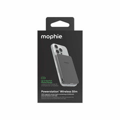 mophie Powerstation Qi2 Wireless Slim Power Bank 5000mAh 15W PD USB-C with USB-C Cable Black