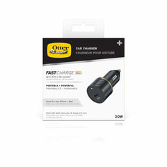 OtterBox Fast Charge Power Delivery Car Charger 20W USB-C Port Black