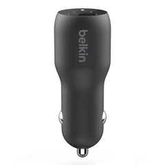 Belkin BoostCharge Car Charger 37W PD/PPS 2-Port USB-C/USB-A Black