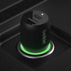 Belkin BoostCharge Car Charger 37W PD/PPS 2-Port USB-C/USB-A Black
