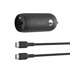 Belkin BoostCharge 30W USB-C PD PPS Car Charger and USB-C to USB-C Cable Black