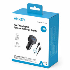 Anker Car Charger 35W 2-Port USB-A/USB-C Black with USB-C Cable