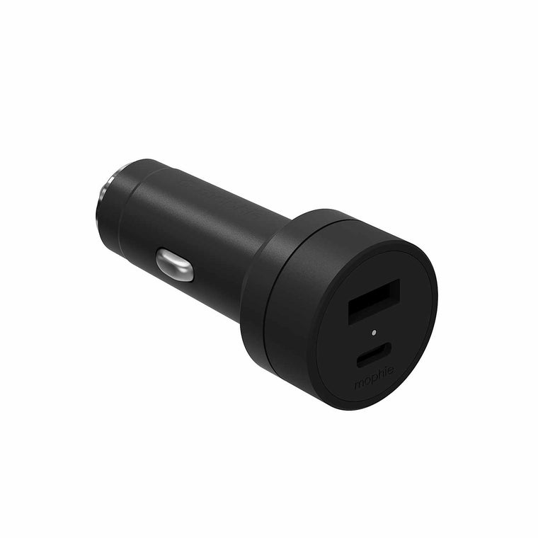 mophie Car Charger 42W 2-Port USB-C/USB-A Black
