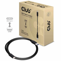 Club3D USB-C 3.1 Gen 2 Male (10Gbps) to USB Male Cable 1m/3.28ft Black