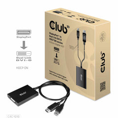 Club3D DisplayPort to Dual Link DVI-I Dual Link Active Adapter MAX RES 4K30HZ Black