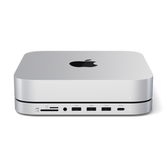 Satechi Stand & Hub For Mac Mini/Studio With NVMe SSD Enclosure Silver
