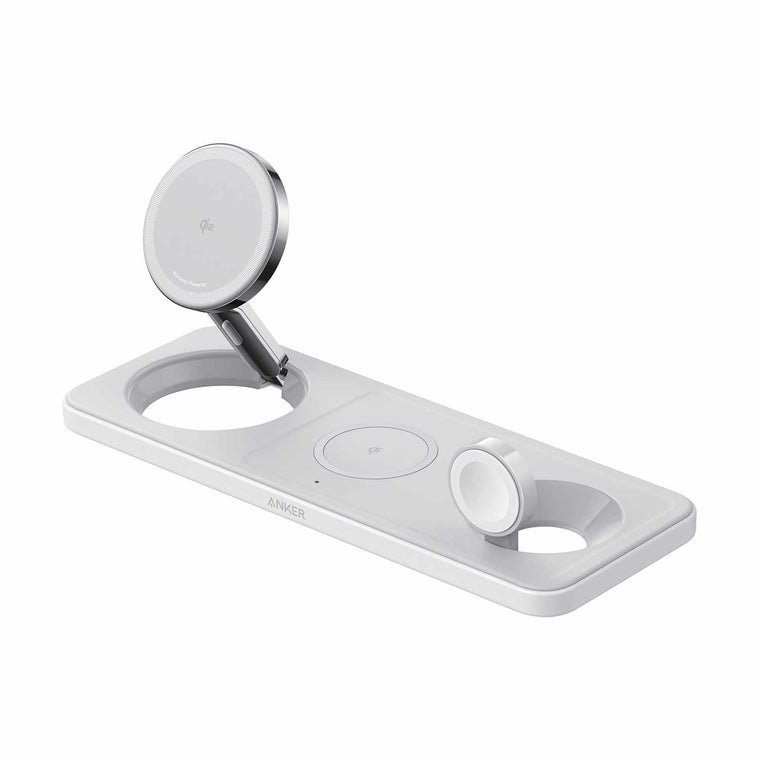 Anker MagGo Qi2 3-in-1 Wireless Charging Station 15W White