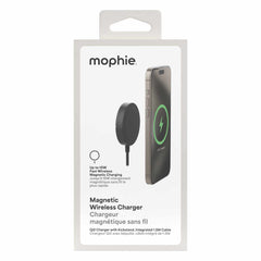 mophie Qi2 Compact Wireless Charger 15W with Built-in Kickstand Black