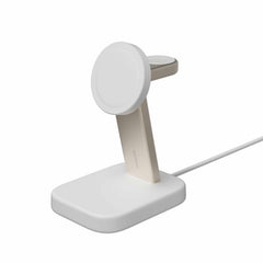 mophie Qi2 2-in-1 Wireless Charging Stand 15W White for Phone and Apple Watch