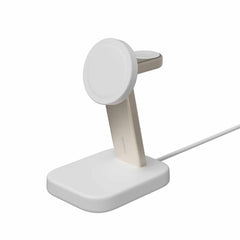 mophie Qi2 2-in-1 Wireless Charging Stand 15W White for Phone and Apple Watch