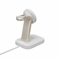 mophie Qi2 2-in-1 Wireless Charging Stand 15W White for Phone and Apple Watch