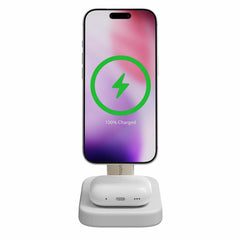 mophie Qi2 2-in-1 Wireless Charging Stand 15W White for Phone and Apple AirPods