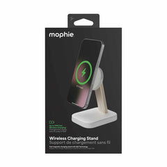 mophie Qi2 2-in-1 Wireless Charging Stand 15W White for Phone and Apple AirPods