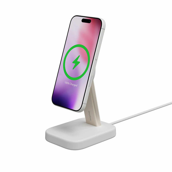 mophie Qi2 Wireless Charging Stand 15W White