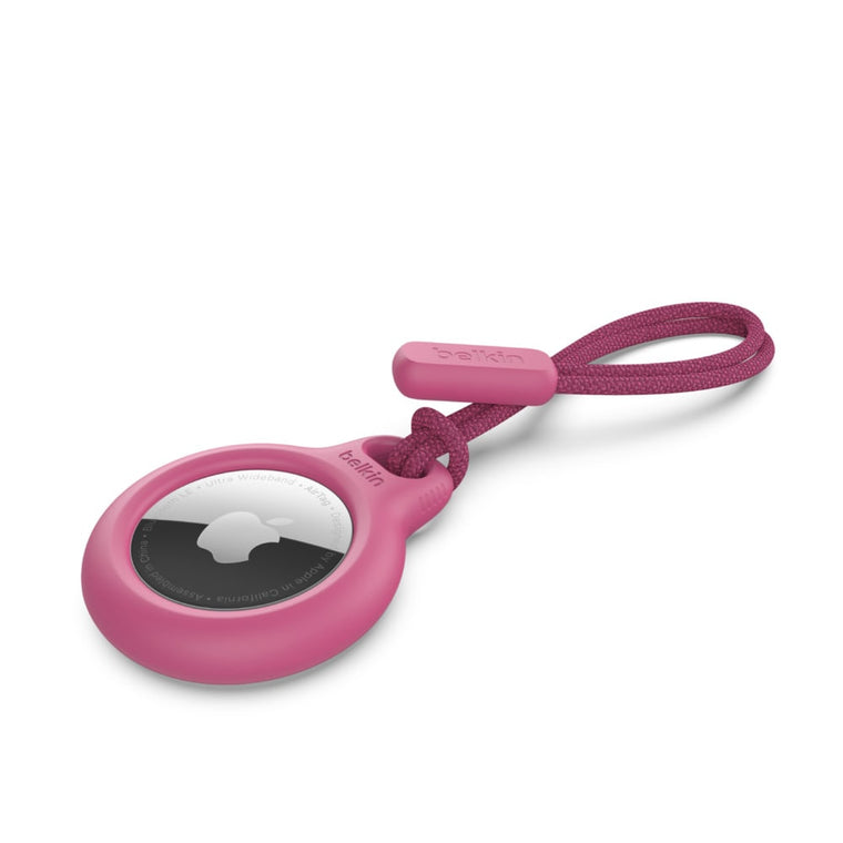 F8W974btPNK Secure Holder with Strap AirTag Pink
