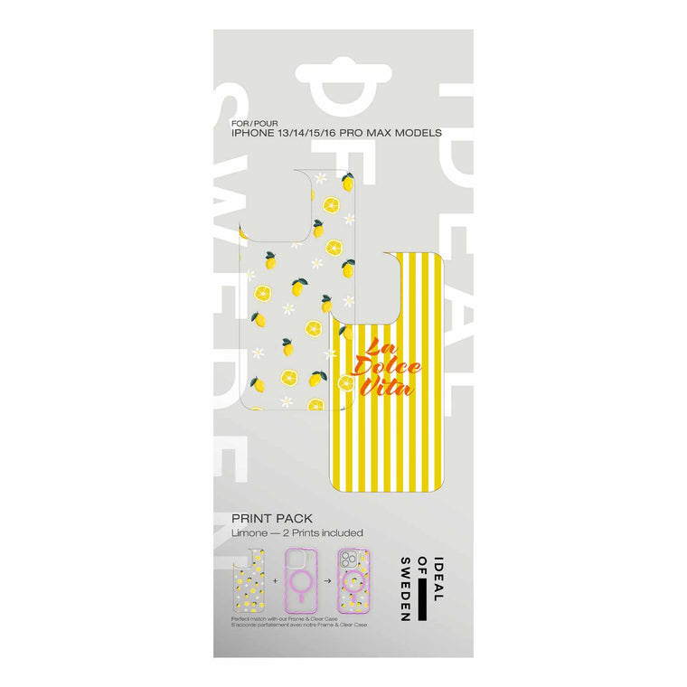 Ideal of Sweden Print Pack Limone for iPhone 16 Pro Max/15 Pro Max/14 Pro Max/13 Pro Max