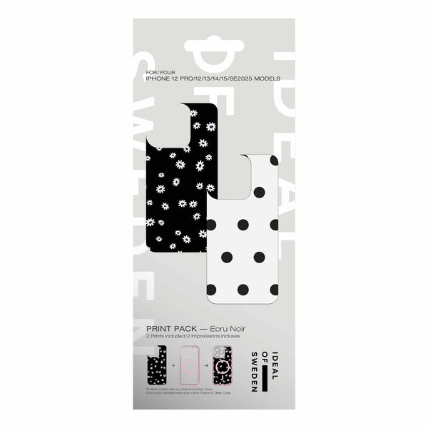 Ideal of Sweden Print Pack Ecru Noir for iPhone 16e/15/14/13/12/12 Pro