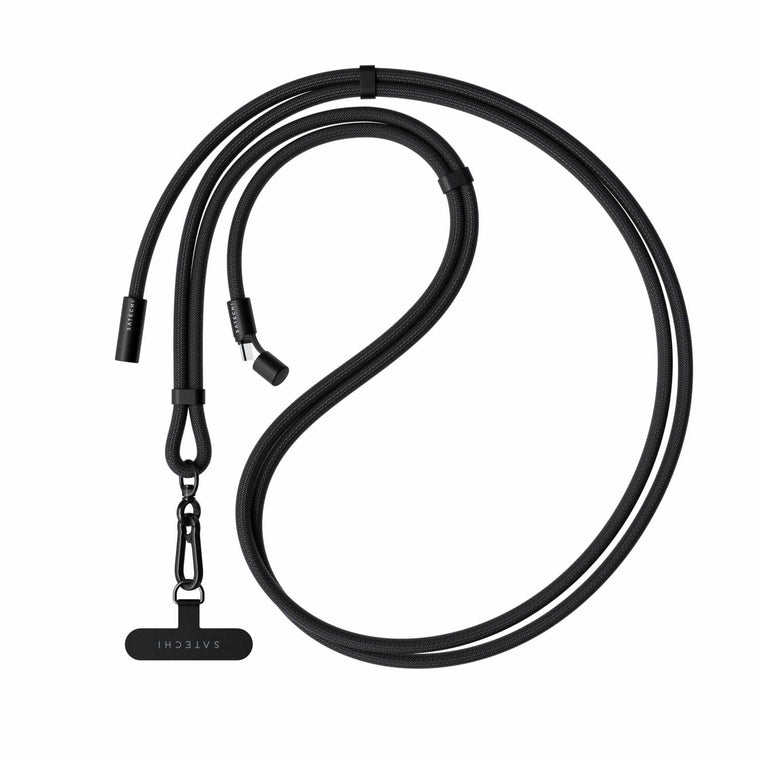 STLOTGLK OntheGo Crossbody Lanyard USB-C Cable Black