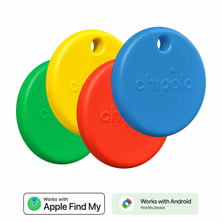 RWS0000009000 POP 4 Pack Tracking Tag (Works with Google’s Find My Device or Apple Find My) Red/Blue/Yellow/Green