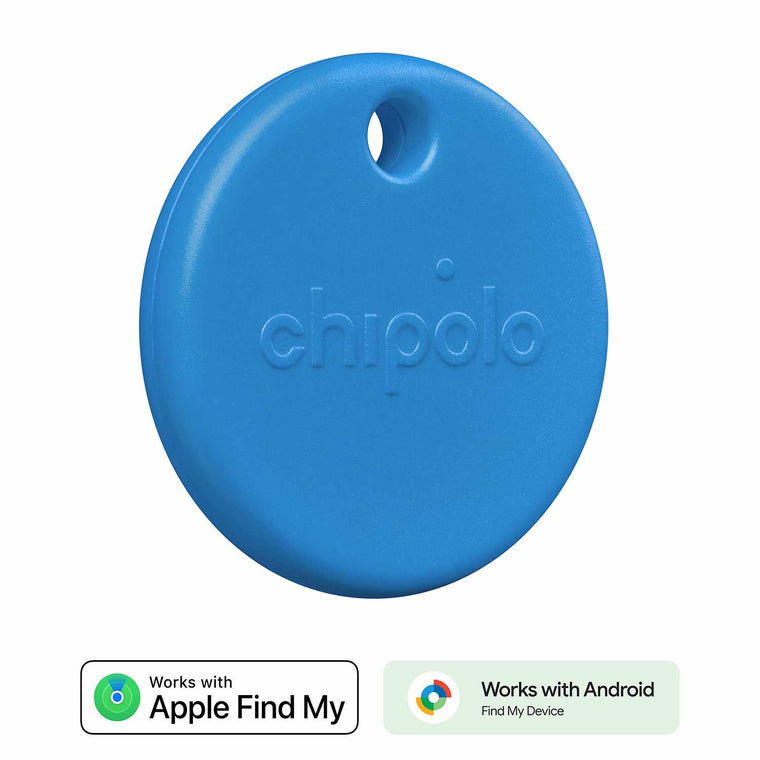Chipolo POP Tracking Tag (Works with Google’s Find My Device or Apple Find My) Blue