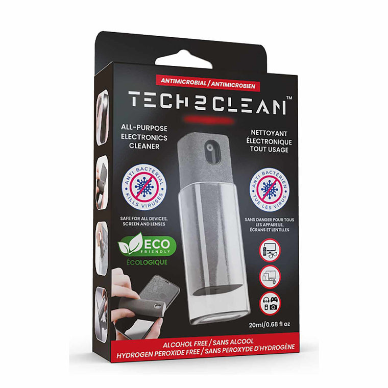 WMT2C20 Walmart TECH2CLEAN All-Purpose Electronics Cleaner (20ml/0.68oz) Black