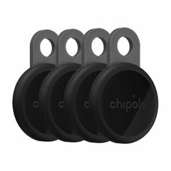 Chipolo LOOP Tracking Tag x 4 (Works with Android's Find Hub Device or Apple Find My) Charcoal