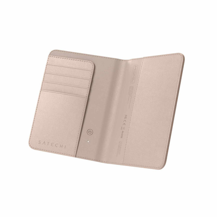 Satechi Vegan-Leather Passport Cover with Find My Desert Rose