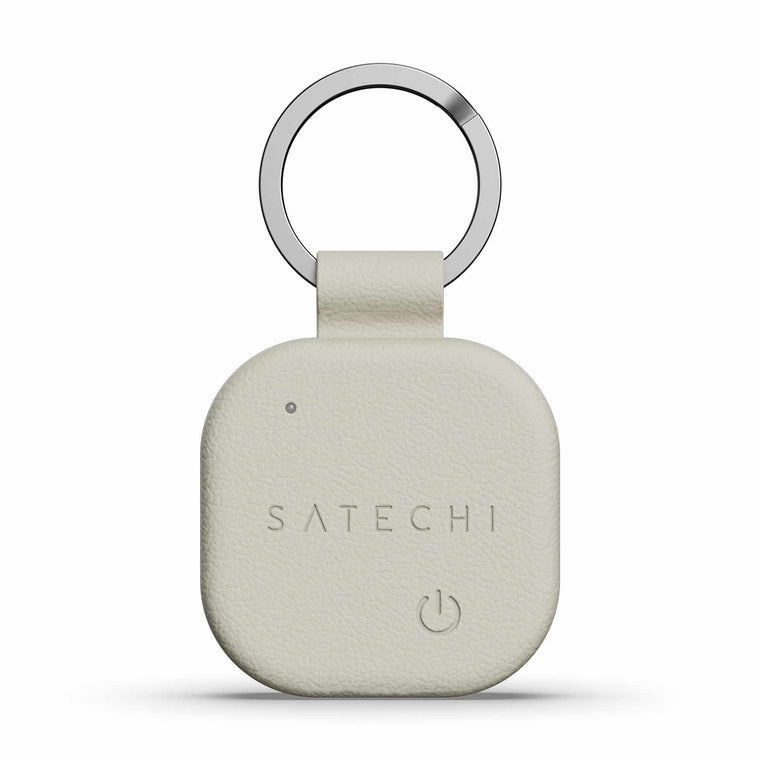 Satechi Vegan-Leather Keychain with Find My Sand