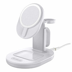 OtterBox 3-in-1 Wireless Charger 7.5W Multidevice Stand for MagSafe White