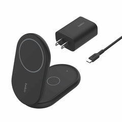 Belkin BoostCharge Qi2 2-in-1 Foldable Wireless Charger 15W Black