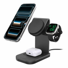 OtterBox Qi2 3-in-1 Wireless Charging Stand 25W Black