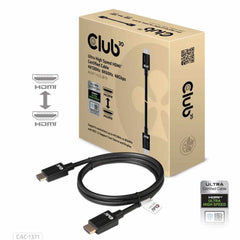 Club3D HDMI 2.1 Male to HDMI 2.1 Male Ultra High Speed 4K120HZ 8K60HZ 1m/3.28ft Adapter CERTIFIED Black