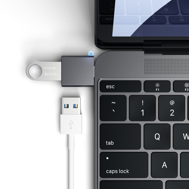 STTCUAM Type-C to Type A Adapter Space Gray