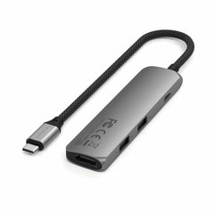STP4SM 4-in-1 USB-C Slim Multiport Adapter 4K Space Gray