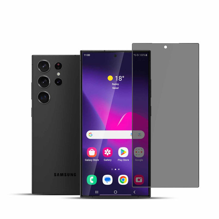 22 Cases Privacy Tempered Glass Screen Protector for Samsung Galaxy S24 Ultra