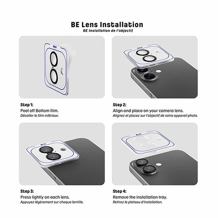 Blu Element Diamond 1 by 1 Lens Protector Black for iPhone 17