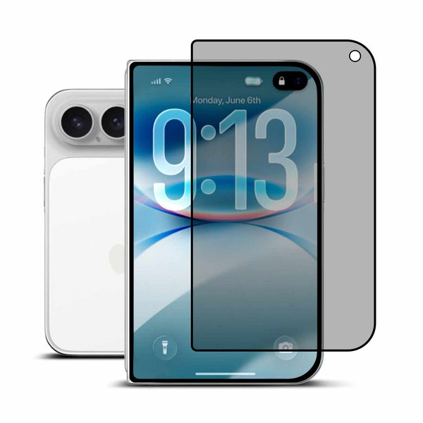 22 Cases Privacy Glass Screen Protector with 2.5D Curved Edge for iPhone Duo