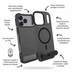 Blu Element Armour Ultra MagSafe w/Kickstand Case Black for iPhone 18 Pro/17 Pro