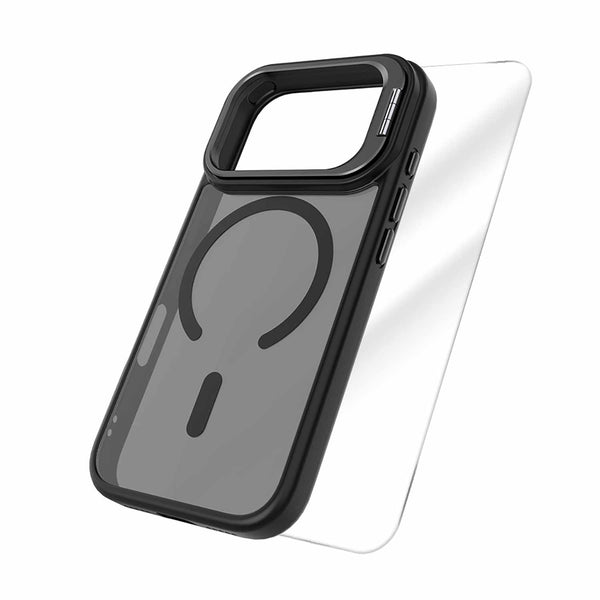 Blu Element Duo Protection Bundle - Chromatic Kick MagSafe Case Black + Screen Protector for iPhone 17 Pro