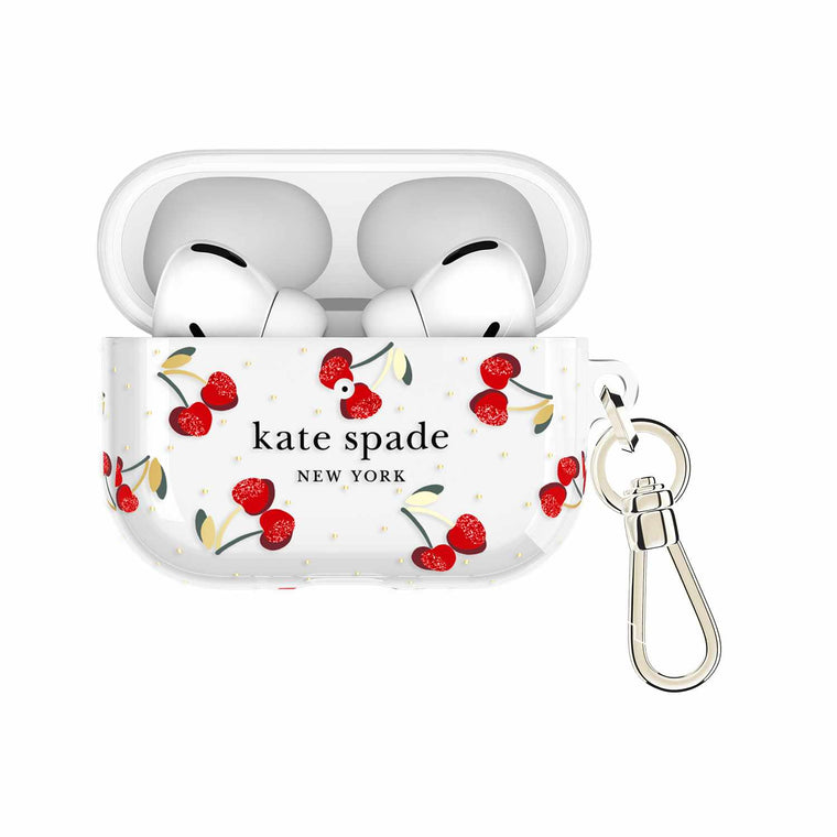 KS059334 Protective Case w/Gold Ring Clip AirPods Pro 3 Cherry Dot