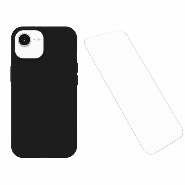 OtterBox Figura Case Black and Glass Screen Protector Bundle for iPhone 17e/16e/15/14/13
