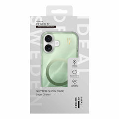 Ideal of Sweden Glitter Glow MagSafe Case Sage Green for iPhone 17