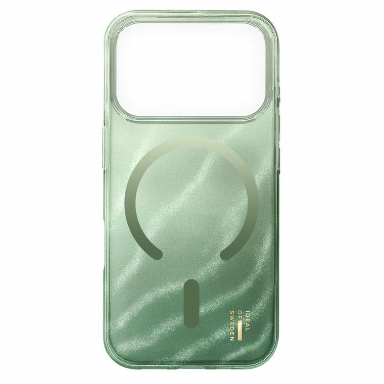 Ideal of Sweden Glitter Glow MagSafe Case Sage Green for iPhone 17 Pro Max