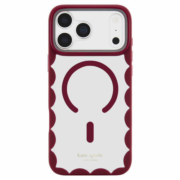Kate Spade Scallop MagSafe Case Cherry Glaze for iPhone 18 Pro/17 Pro