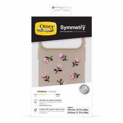 OtterBox Symmetry Cactus Leather Embroidery MagSafe Case Cottage Rose for iPhone 18 Pro Max/17 Pro Max