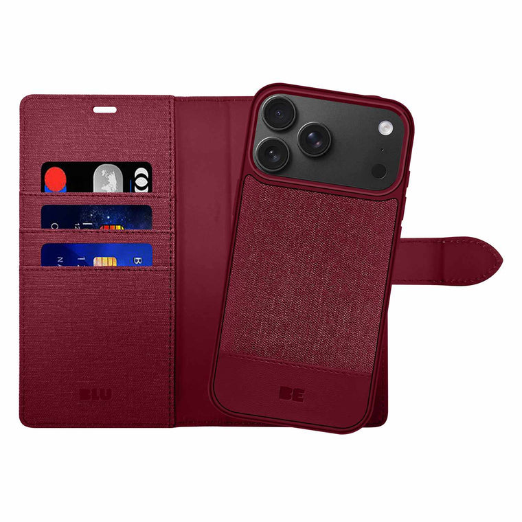 Blu Element Folio 2-in-1 Case Burgundy for iPhone 18 Pro Max/17 Pro Max