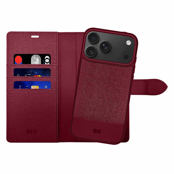 Blu Element Folio 2-in-1 Case Burgundy for iPhone 18 Pro Max/17 Pro Max