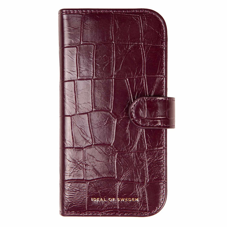 Ideal of Sweden Magnet Wallet MagSafe Case Fine Wine Croco for iPhone 18 Pro Max/17 Pro Max