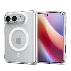 Spigen Crystal Hybrid Pro MagFit Case Clear White for iPhone Duo