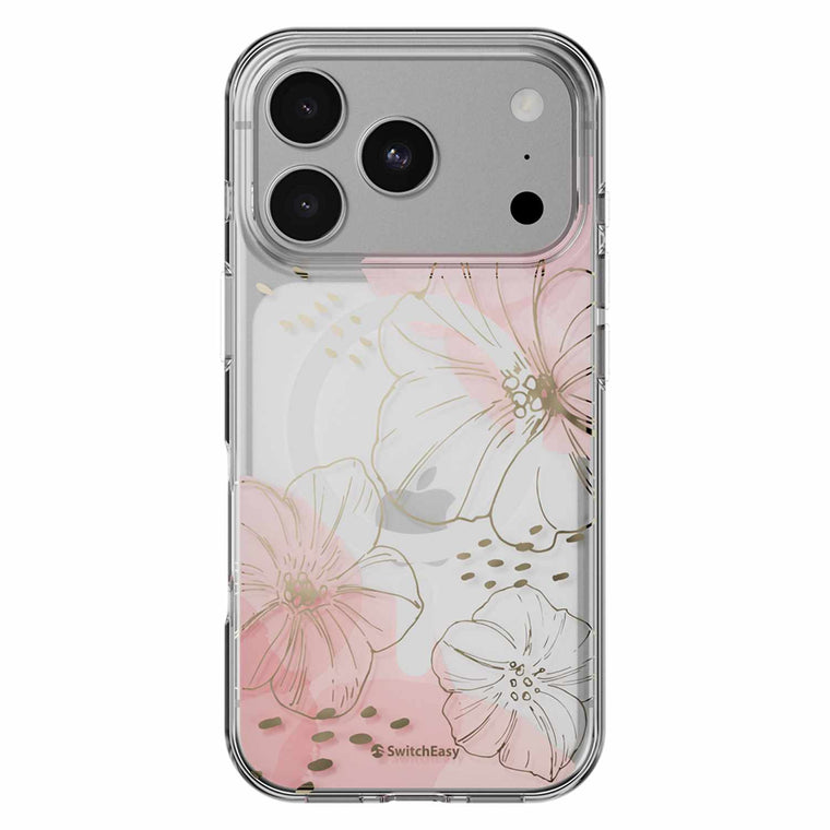 SwitchEasy Fleur M3D Patterned Protective Case Gold for iPhone 18 Pro/17 Pro